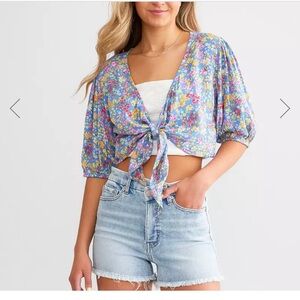 Billabong Floral wrap crop top